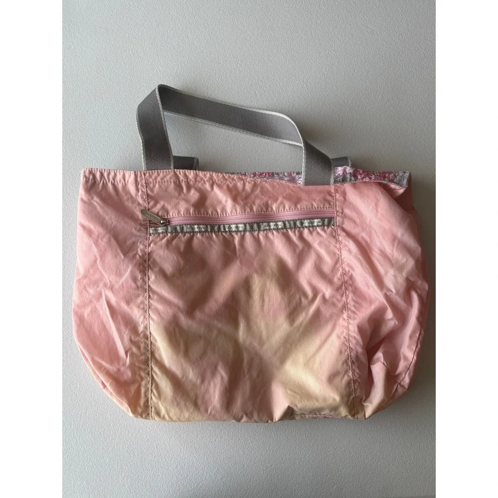 LeSportsac Tote Wallet Set Pink Heart Floral Bag Kawaii Pastel Travel Purse
